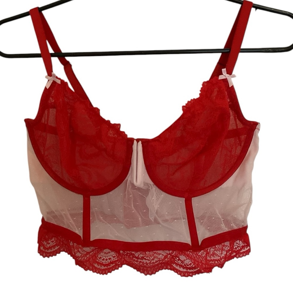 EUC Christmas Corset Red, White Large Luella For Target